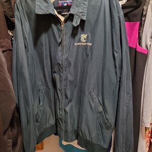 Port Authority Muirfield Village Mns XL Green Lined Jacket Full Zip Logo